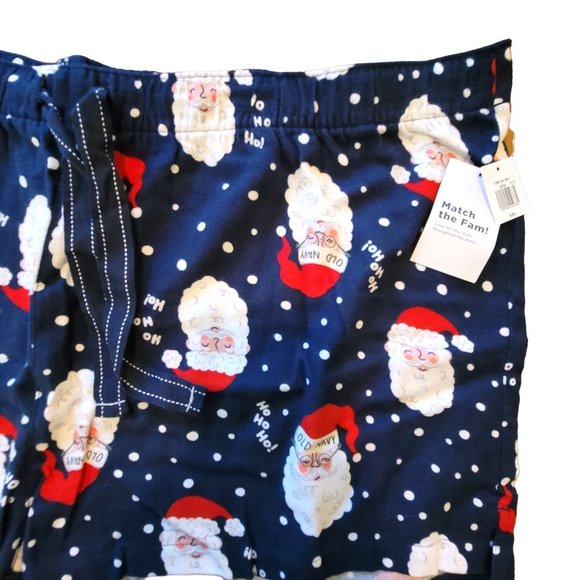 Blue Santa Flannel Sleep Shorts Lounge Pajamas Womans Size XLT JJ2162 - Picture 2 of 4